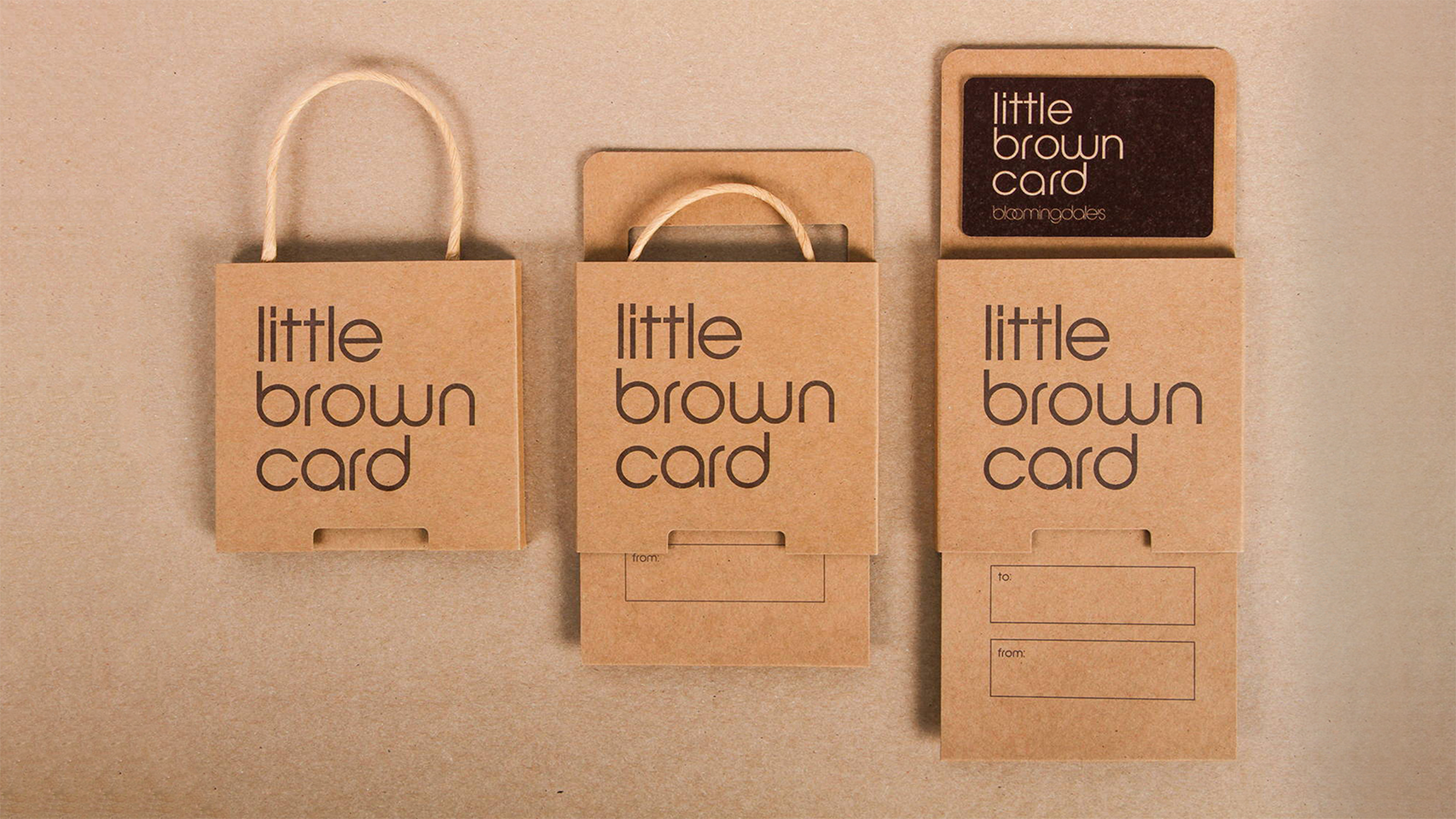 Little Brown Card slider for Bloomindales